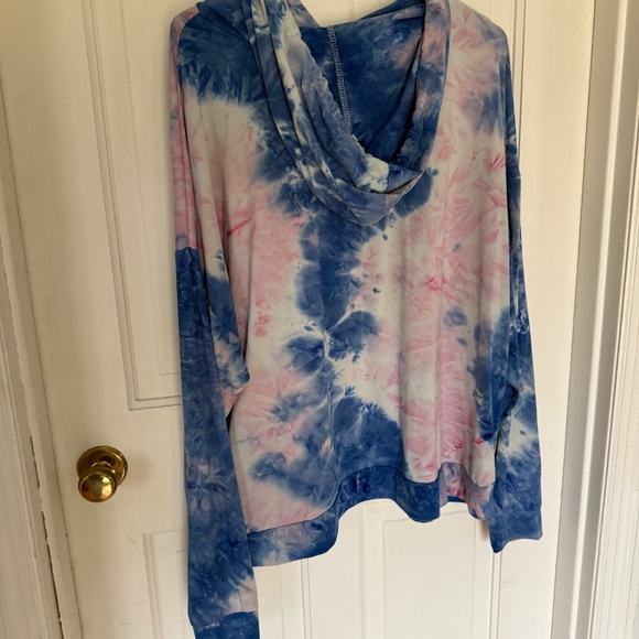 Love Yourself Tie Dye Hoodie light weight 2X Butterfly - Picture 7 of 10